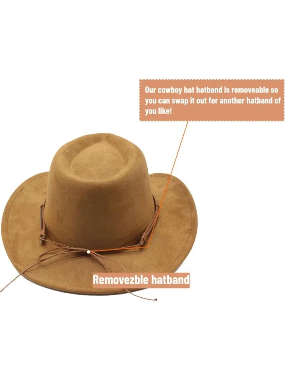 Mens Khaki Buckle Outdoor Suede Western Rodeo Cowgirl Cowboy Hat